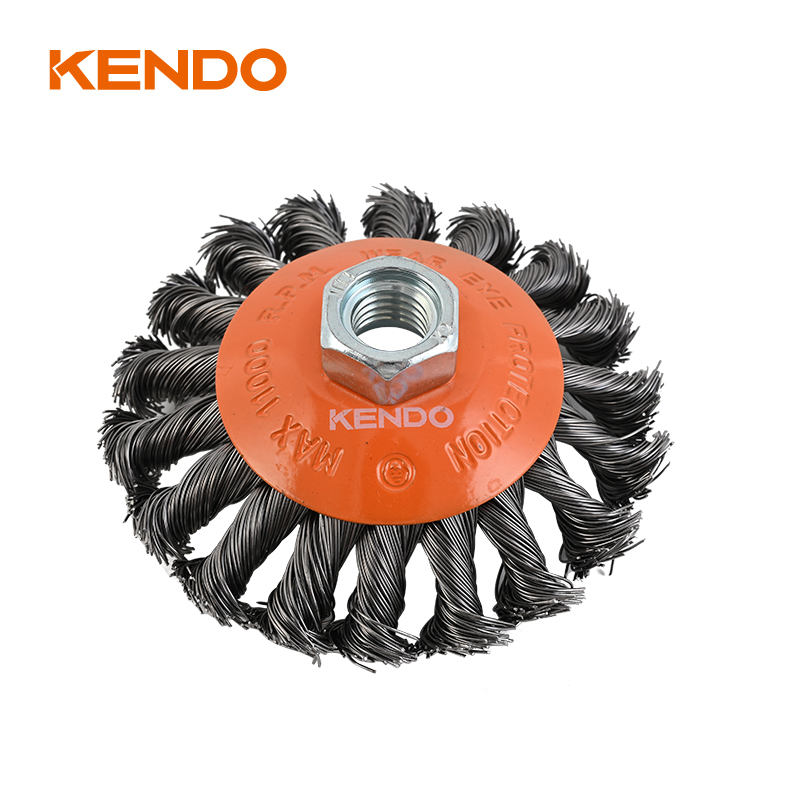 ベベルブラシ、結び目のあるワイヤー