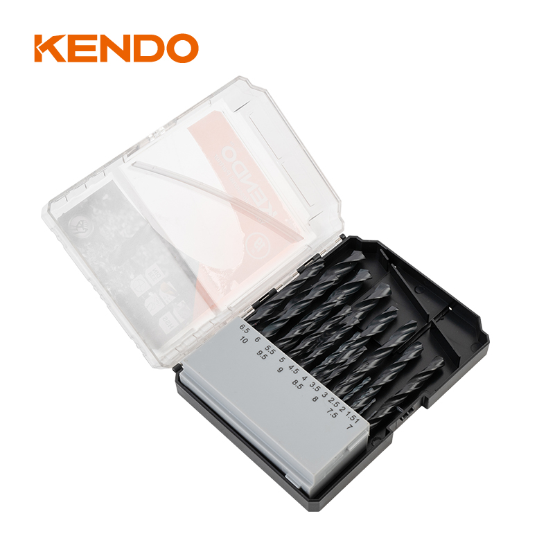 19個のHSSツイストドリルビット、鍛造&ブラック仕上げ