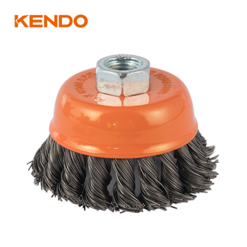 カップブラシ、結び目ワイヤー