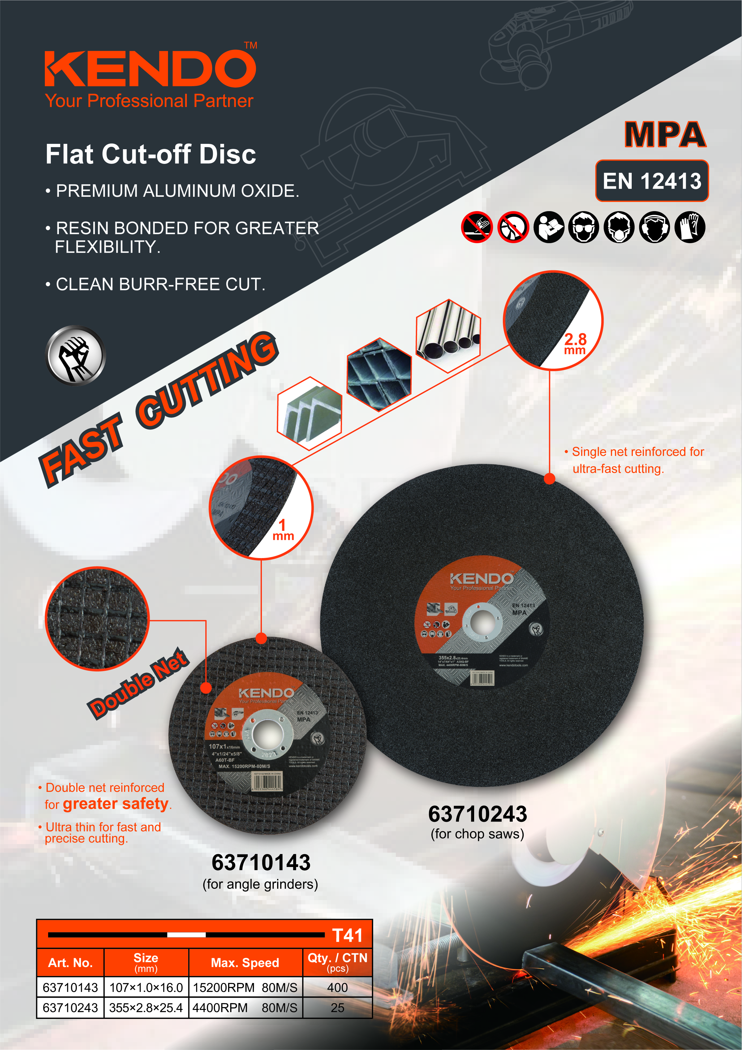 フラットメタルカッティングディスクを正しく取り付けるには?