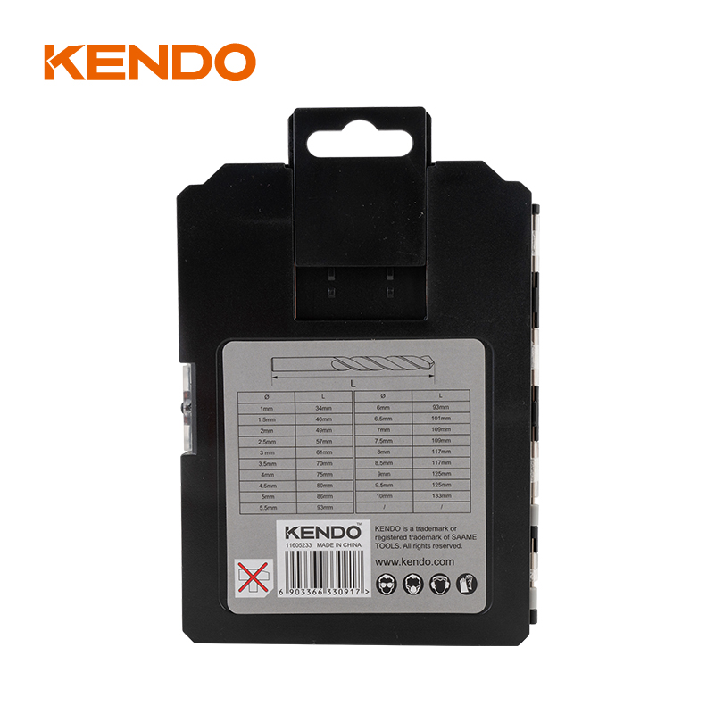 19個のHSSツイストドリルビット、鍛造&ブラック仕上げ