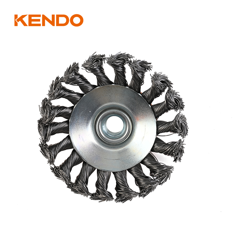 ベベルブラシ、結び目のあるワイヤー