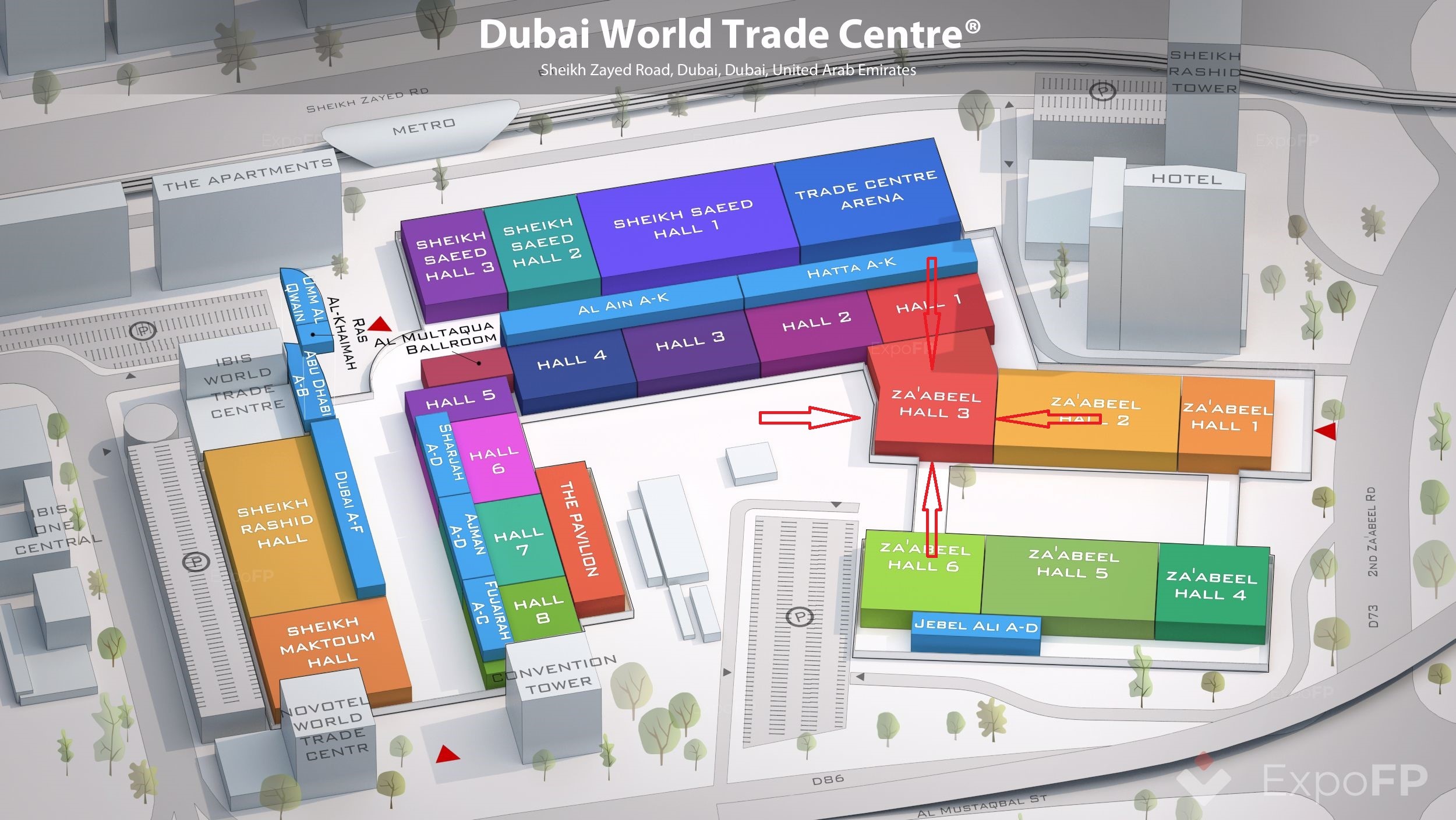 迪拜展会平面図2